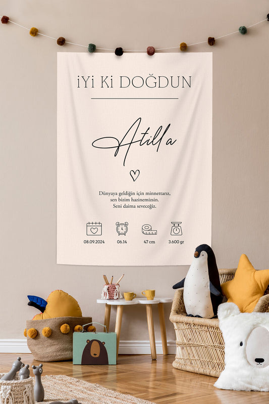 Kişiselleştirilebilir Doğum Günü Örtüsü (#101)