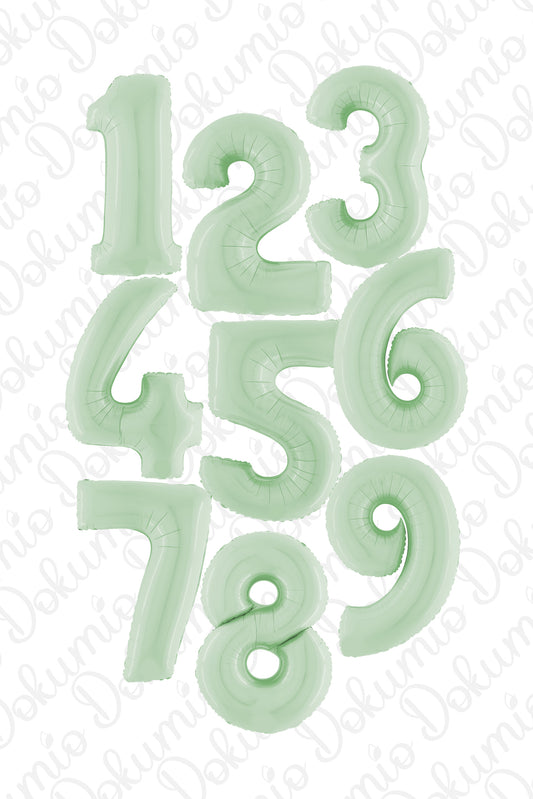 Yeşil Renk Rakam Folyo Balon ( 70cm)